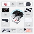 thumbnail image 6 of Collapsible Foot Spa with Heat and Massage Rollers, Bubble, Red Light & Temperature Control, Foot Care Soaker Tub for Home Use, Black, 6 of 12