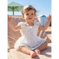 thumbnail image 4 of Loicainy Infant Baby Girl Summer Romper Dress 3 6 12 18 24 Months Cute Flower Sleeveless Tulle Jumpsuit with Headband, 4 of 9