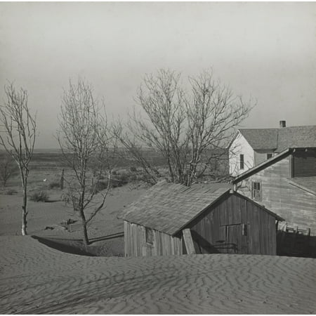 Dust Bowl Photography Soil Blown By Dust Bowl Winds Piled Up In Large Drifts On A Kansas Farm March 1936 Photo By Arthur Rothstein - History ()