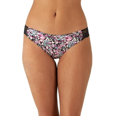 Maidenform® Lace Back Tanga Underwear 40159 Color: Black Floral Fab Print Size: 6