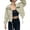 Beige, variant on Spring Fall Women Long Sleeve Turn-down Collar Casual Zipper Jacket Loose Anorak Crop Coat with Pocket