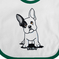 thumbnail image 4 of Inktastic B/W Frenchie (Darks) Boys or Girls Baby Bib, 4 of 4
