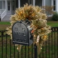 thumbnail image 2 of 36" Glittery Bristle(R) Pine Mailbox Swag with Battery Operated Warm White LED Lights, 2 of 3