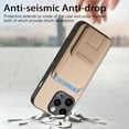thumbnail image 2 of Allytechgroup Cards Holder Back Case for iPhone 15 Pro Max, Vintage PU Leather TPU Shockproof Slim Kickstand Anti-Drop Protective Wallet Phone Case Cover for Apple iPhone 15 Pro Max, Khaki, 2 of 8