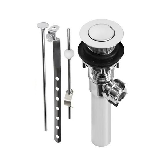 Thrifco Plumbing 4401988 1-1/4 Inch Pop-Up & Waste Assembly - Chrome Plated Plastic