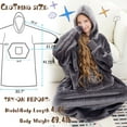 thumbnail image 3 of REDESS Oversized Wearable Blanket Hoodie Sweatshirt for Unisex Boy and Girl-Dark Grey, 3 of 6