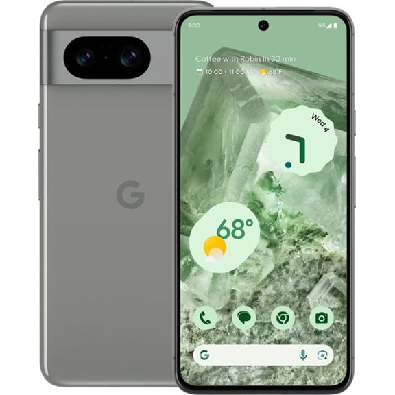 Restored Google Pixel 8 5G, 128GB, Hazel - Unlocked (Refurbished)