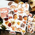 thumbnail image 2 of Pegatinas decorativas para diario de viaje, 46 piezas, Otoño, bosque de ardilla, regalo para niños, álbum de recortes, Kawaii, papelería, pegatinas, 2 of 4