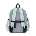 thumbnail image 3 of Unicorn and Heart Blue Pattern Cute School Backpack with Padded Back and Adjustable Shoulder Straps 13.4"x11"x4.7", 3 of 5