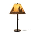 thumbnail image 3 of Catalina Lighting Lodge Table and Floor Lamp Set of 3 with Tan Paper Empire Shade Rustic Light Fixtures for Living Room, Bedroom or Office, Dark Bronze, 3 of 8