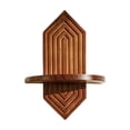 thumbnail image 2 of Halons Wall Mounted Wooden Shelf - Solid Wood Wall Shelf, Diamond Shape, Walnut Color Wall Decor for Planters/Display, Brown Finish (12x8.5x4.72in, 0.66lb) Wall Mounted Wooden Shelf - Sol, 2 of 7