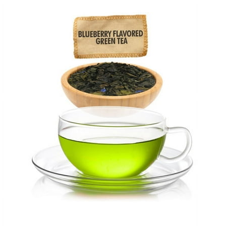 English Tea Shop Blueberry Flavored Green Tea Loose Leaf Variety - Size 1oz