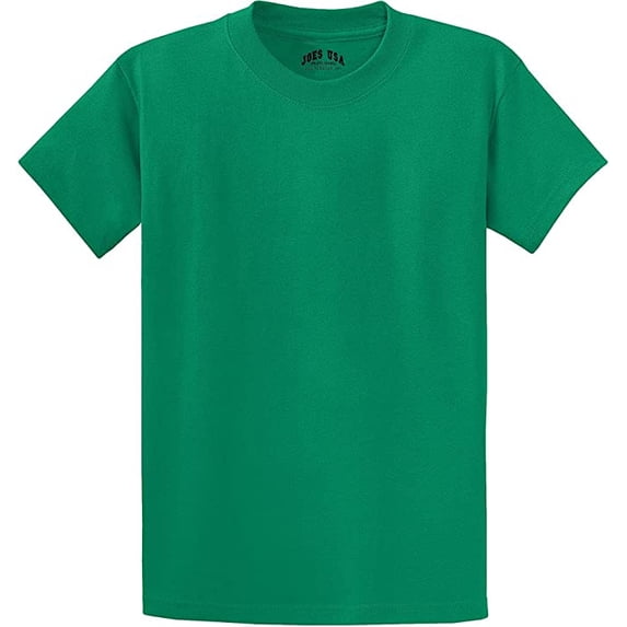 Joe's USA Heavyweight 6.1-ounce, 100% cotton T-Shirts-L-Kelly Green
