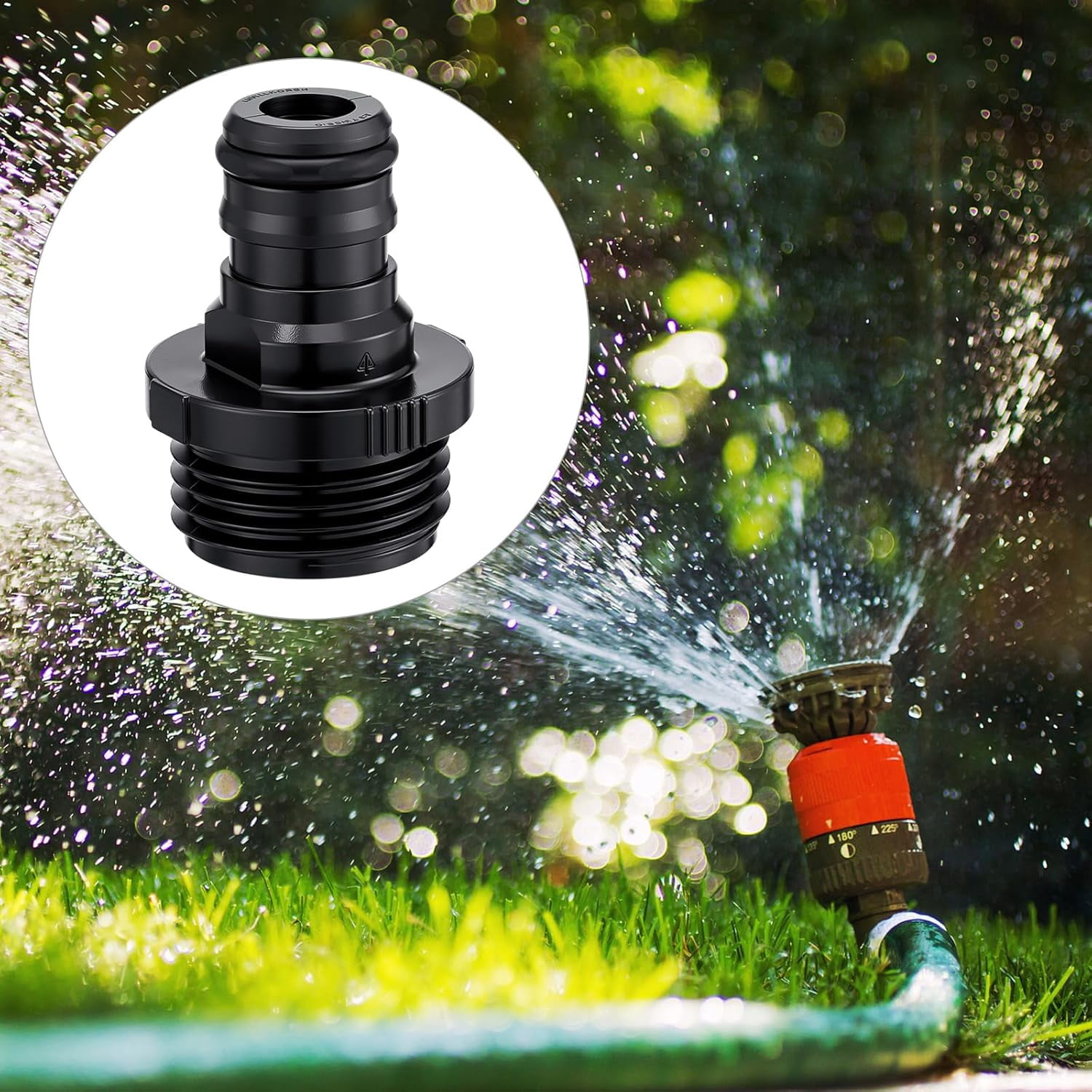 MKEUDQ-20 Pack Plastic Garden Hose Connector Water Hose Thread Fitting Adapter Fittings Standard 3/4'' Thread Quick Connect Adapters for Gardening