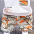 thumbnail image 4 of Toddler Clothes for Boys Baby Boy Summer Kids Unisex Spring Cotton Round Neck Print Short Sleeve Beach 6M 12M 18M 24M 3T 4T T-Shirt with Solid Shorts 2Pcs Outfit & Set 2PCS, 4 of 4