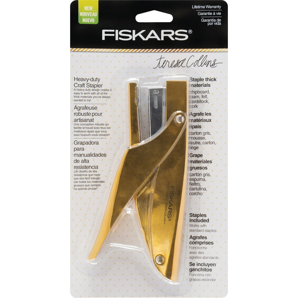 Fiskars HeavyDuty Gold Stapler By Teresa Collins with 20 Staples