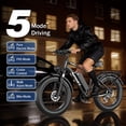 thumbnail image 5 of 2000W Peak Electric Bike, 48V 25Ah &30MPH & 65Miles Range, 26''x4'' Fat Tire Mountain Ebike,7 Speeds, Removable Battery, Rear Rack, Adult Electric Bicycle, UL2849, 5 of 8