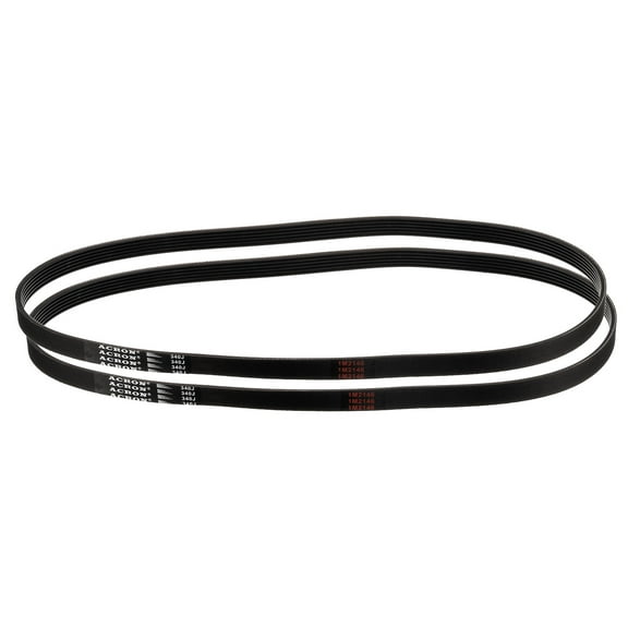 2 Pack 340J6 PJ V-Ribbed Belt 6 Ribs 34" Length x 0.55" Width x 0.14" Height, EPDM Rubber Micro V Belt