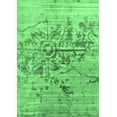 thumbnail image 1 of Ahgly Company Indoor Rectangle Abstract Emerald Green Contemporary Area Rugs, 2' x 3', 1 of 4