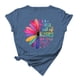 thumbnail image 1 of Gibobby Camiseta de manga corta para mujer Túnica Tops Blusa Camisa Mujer Casual Manga corta Verano Impresión Blusa mujer(Azul,M), 1 of 3