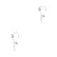 thumbnail image 4 of Sonducket Clip de oreja para mujer, reemplazo de borla de Color sólido, diamantes de imitación decorativos para niñas, pendientes de boda para Plata Derecha 2Conjunto, 4 of 6