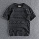 thumbnail image 4 of Camisetas para hombre con dibujos gráficos, camisetas estampadas para hombre, camisetas azules geniales Xl, moda de poliéster 5xl, Harajuku Kpop Chic, informales, de verano, 4 of 5