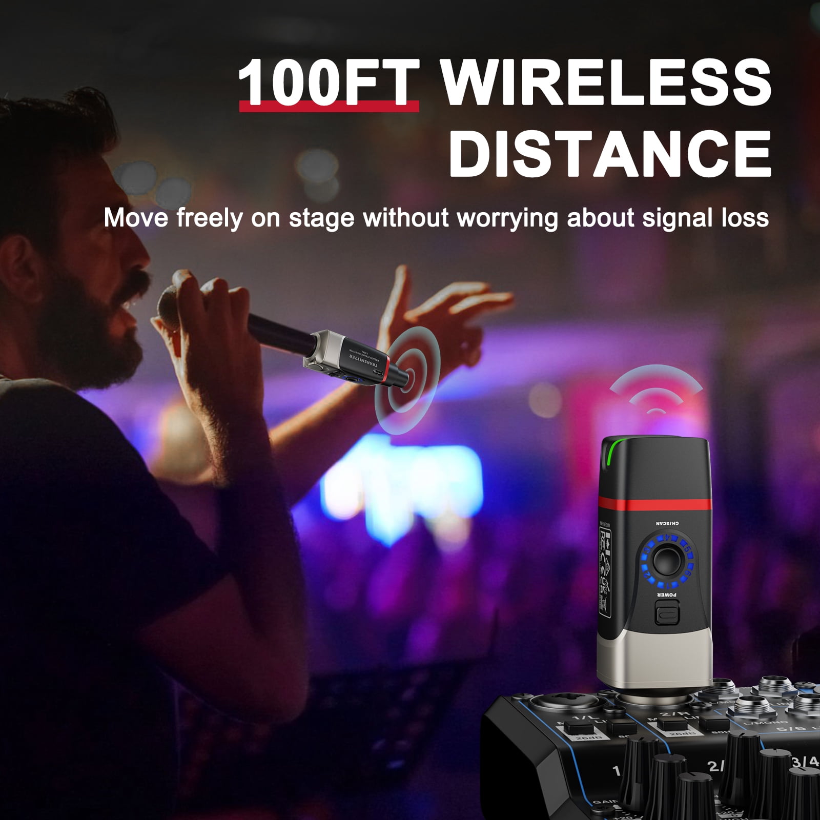 Xvive U35 Dynamic Microphone Wireless System with 5.8GHz Transmitter and Receiver