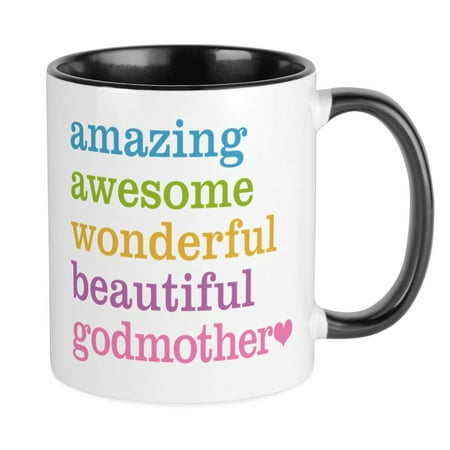 

CafePress - Godmother Amazing Awesome Mug - Ceramic Coffee Tea Novelty Mug Cup 11 oz