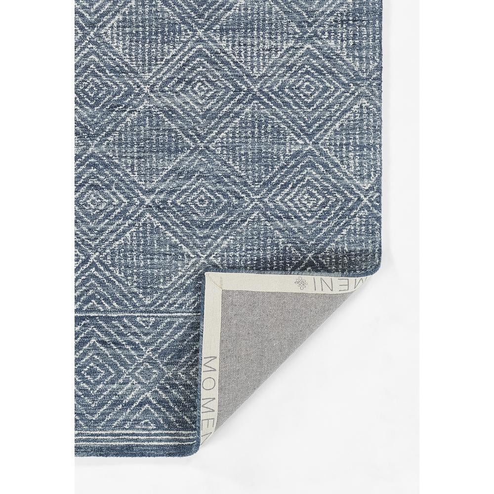 Momeni Mallorca Hand Hooked Wool Geometric Denim Area Rug 9' X 12'
