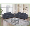 thumbnail image 4 of Dark Gray Wide-Welt Corduroy 2-Piece Sofa Set with Console Cup Holders &, 4 of 8