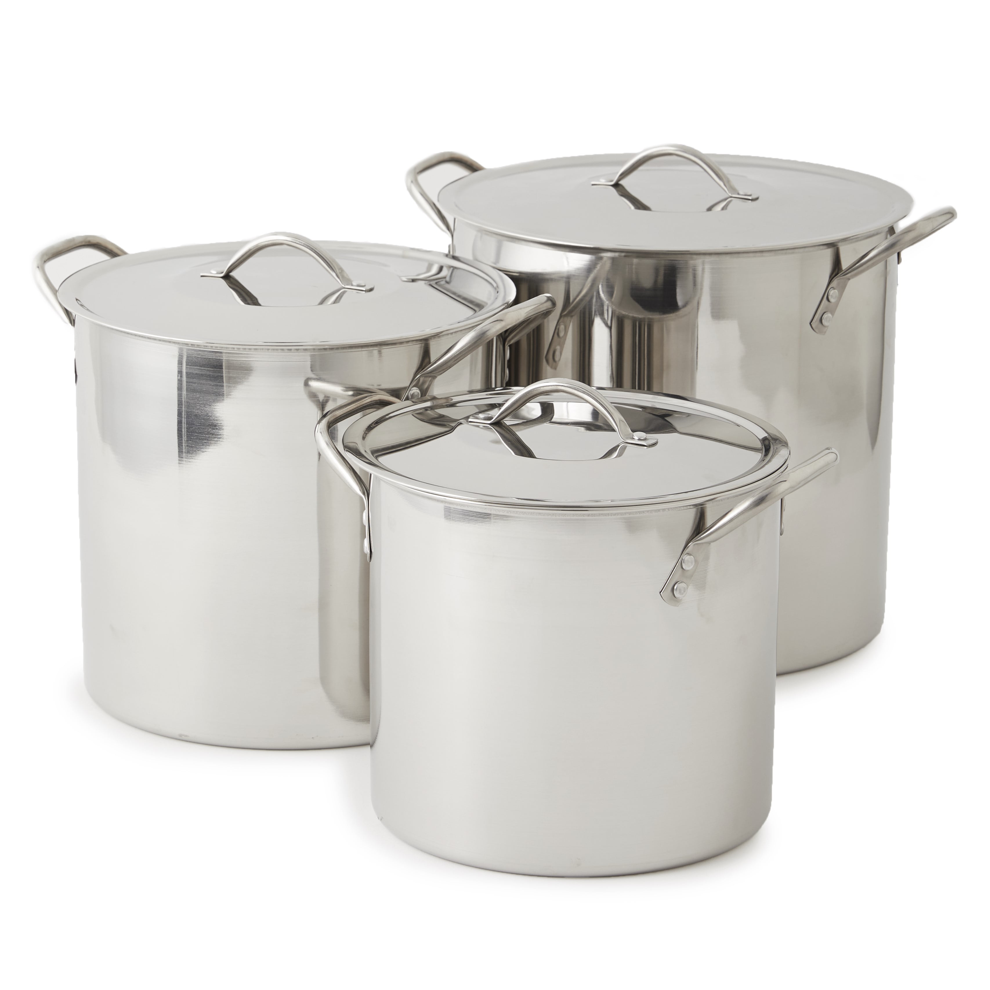 Mainstays Stainless Steel 8 Quart Stock Pot With Lid Cooking Soup Pasta Stew for sale online 