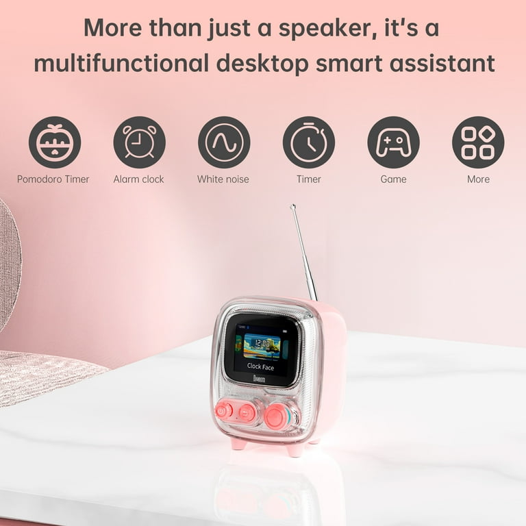 Divoom Tiivoo-2 Retro Bluetooth Speaker with FM Radio,Pixel