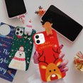 thumbnail image 3 of Christmas Mobile Phone Case Snowflake Santa Claus TPU Protective Cover, Replacement for iPhone 12/12 Pro, Type 1 Workhe, 3 of 9