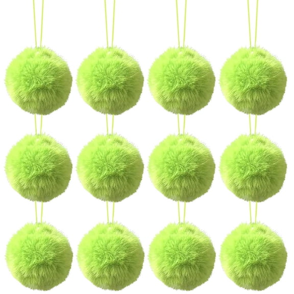 Green Christmas Ball Ornaments Set, 12Pcs 2.36" Christmas Tree Ornaments Pendants, Christmas Tree Decorations for Xmas Indoor Fireplace Decorations