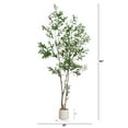 thumbnail image 2 of Nearly Natural 7ft. Artificial Minimalist Olive Tree in White Decorative Planter, 2 of 10