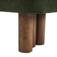 thumbnail image 3 of Christopher Knight Home 51.57" Upholstered Dining Bench with Wooden Legs, Chic Modern Design, Green, 3 of 7