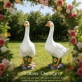 thumbnail image 2 of PLPPYFS Porch Goose Statue Outdoor 14 Inch Large White Porch Goose Sculpture Décor for Home Garden Lawn Yard Patio Entryway Accent,Cute Resin Goose Figurine Gift for Mom Grandma Women, 2 of 9