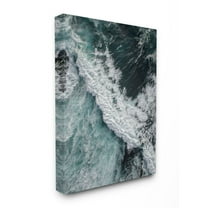 The Stupell Home Decor Collection Coastal Ocean Waves Landscape Photography Canvas Wall Art