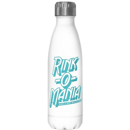 

Stranger Things Rink-O-Mania Logo Stainless Steel Water Bottle White 17 oz.