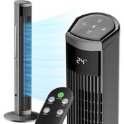 Magshion 38" Bladeless Oscillating Tower Fan with Remote, 8-Speed Quiet Cooling Fan for Bedroom & Living Room (Gray)