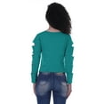 thumbnail image 3 of Moomaya Womens Plain Cut Out Sleeves Top Round Neck Casual Sexy Tee Tops, XS-XL, 3 of 8