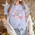 thumbnail image 6 of Giftesty Summer Tops for Women Women's Casual Round Neck Short-sleeved Christmas Tree Printed T-shirt Top, 6 of 6