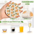 thumbnail image 2 of Yayeee 6 PCS Drink Coasters with Holder Set Woven Absorbent Round Tabletop Hot Pad, Orange, 2 of 7