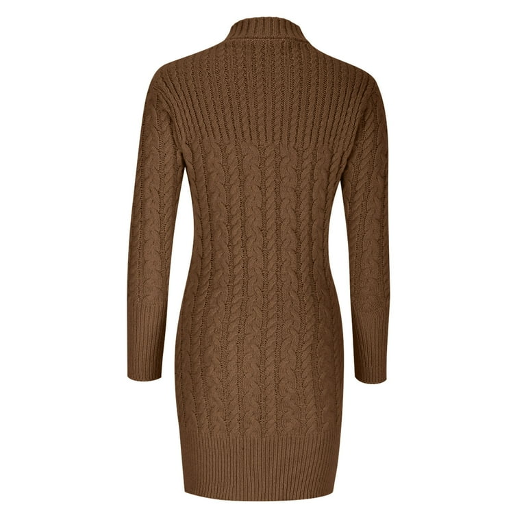 green emerald velvet dress New Autumn Women Long Sleeve Turtleneck Knitted Dress