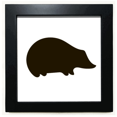 thumbnail image 1 of Portrait d'Hérisson Noir Animal Cadre Carré Noir Image Murale Table, 1 of 3