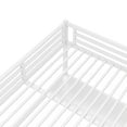 thumbnail image 4 of Queen Size Metal Loft Bed with Desk, Sturdy Noise-Free High Loft Bed with Power Outlet and LED Lighted, Safety Guardrails, pace-Saving Loft Bedframe for Adults, Teens, White, 4 of 6
