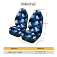 thumbnail image 7 of FOR U DESIGNS Ghost Blue Print 2 Pieces Car Front Seat Covers Washable High Back Car Seat Cover Elastic Auto Accessories Bucket Seat Cover Fit for SUV Truck Sedan, 7 of 7