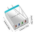 thumbnail image 2 of Summercome USB Charger 40W Quick Charge 3.0, 5V/3.1A 4 Port Fast Charging Block Wall Charger Plug Cube, 2 of 8
