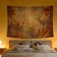 thumbnail image 6 of FLASHLUMI 60"x40" Angels in the Sky Tapestry, Renaissance Style Celestial Wall Hanging with Golden Clouds, Vintage Religious Aesthetic Tapestry for Bedroom Living Room Dorm Decor, 6 of 8