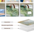 thumbnail image 6 of 2Pack Waterproof Foldable Storage Basket Medium, Metal Frame & Hollow Board Support, for Clothes and Toy Organization Fresh Golden-green Marble, 6 of 8